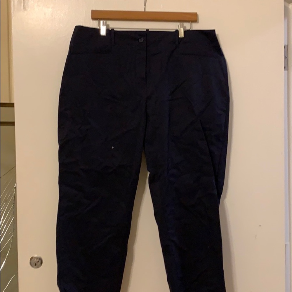 Navy Blue Talbots Women Crop Pants Size 18W